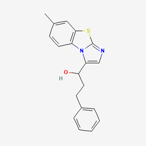 molecular formula C19H18N2OS B8330745 7-Methyl-alpha-(2-phenylethyl) imidazo[2,1-b]benzothiazole-3-methanol 