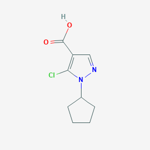 molecular formula C9H11ClN2O2 B8330782 5-chloro-1-cyclopentyl-1H-pyrazole-4-carboxylic acid 