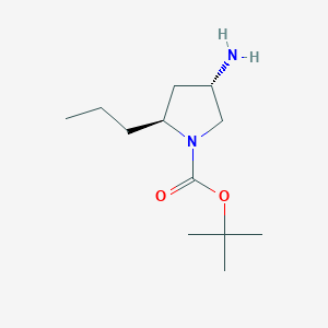 molecular formula C12H24N2O2 B8330785 (2S,4S)-1-Boc-2-propyl-4-aminopyrrolidine 