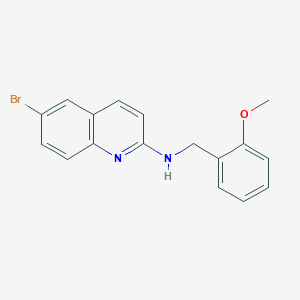 molecular formula C17H15BrN2O B8330792 (6-Bromo-quinolin-2-yl)-(2-methoxy-benzyl)-amine 