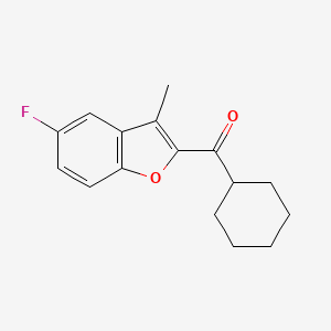 molecular formula C16H17FO2 B8330815 Cyclohexyl(5-fluoro-3-methyl-1-benzofuran-2-yl)methanone 