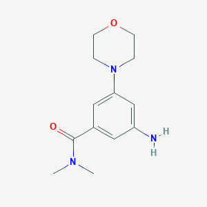 molecular formula C13H19N3O2 B8330837 3-amino-N,N-dimethyl-5-morpholinobenzamide 