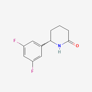 molecular formula C11H11F2NO B8330845 (6S)-6-(3,5-Difluorophenyl)-piperidin-2-one 