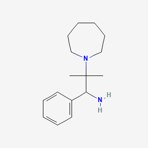 molecular formula C16H26N2 B8330852 (+/-)[2-(Hexahydro-1H-azepin-1-yl)-2-methyl-1-phenylpropyl]amine 