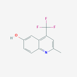 molecular formula C11H8F3NO B8330860 2-Methyl-4-trifluoromethyl-quinolin-6-ol 