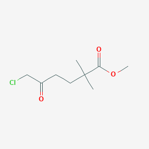 molecular formula C9H15ClO3 B8330865 Methyl 6-chloro-2,2-dimethyl-5-oxohexanoate 