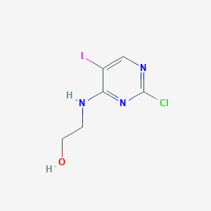 molecular formula C6H7ClIN3O B8330880 2-(2-Chloro-5-iodopyrimidine-4-ylamino)ethanol 
