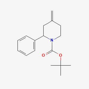 molecular formula C17H23NO2 B8330887 Tert-butyl 4-methylene-2-phenylpiperidine-1-carboxylate CAS No. 1257300-02-9