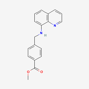 molecular formula C18H16N2O2 B8330894 Methyl 4-(8-quinolylaminomethyl)benzoate 