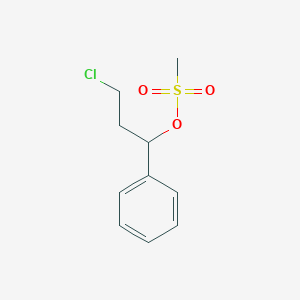 molecular formula C10H13ClO3S B8330904 Methanesulfonic acid 3-chloro-1-phenyl-propyl ester 