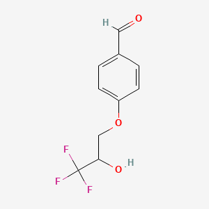 molecular formula C10H9F3O3 B8330908 4-(3,3,3-Trifluoro-2-hydroxypropoxy)benzaldehyde 