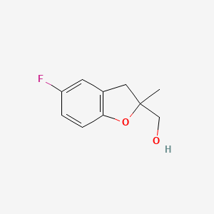 molecular formula C10H11FO2 B8330933 (5-Fluoro-2-methyl-2,3-dihydrobenzofuran-2-yl)methanol 