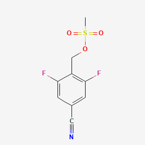 4-Cyano-2,6-difluorobenzyl methanesulfonate