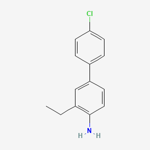 molecular formula C14H14ClN B8331022 4'-Chloro-3-ethylbiphen-4-ylamine 