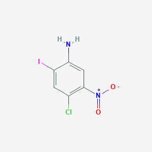 molecular formula C6H4ClIN2O2 B8331037 2-Iodo-4-chloro-5-nitroaniline 