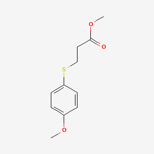 molecular formula C11H14O3S B8331070 Methyl 3-(4-Methoxyphenylsulfanyl)propanoate 