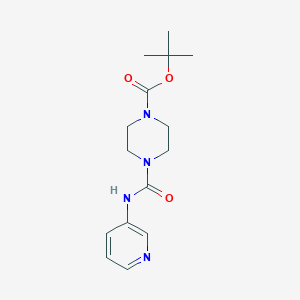molecular formula C15H22N4O3 B8331079 tert-Butyl 4-[(pyridin-3-ylamino)carbonyl]piperazine-1-carboxylate 