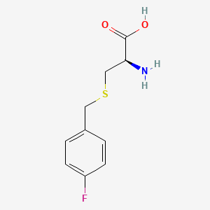 molecular formula C10H12FNO2S B8331092 2(R)-amino-3-(4-fluorobenzylsulfanyl)-propionic acid 