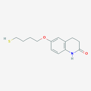 molecular formula C13H17NO2S B8331134 6-(4-Mercapto-butoxy)-3,4-dihydro-carbostyril 