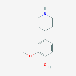 molecular formula C12H17NO2 B8331153 4-(4-Hydroxy-3-methoxyphenyl)piperidine 