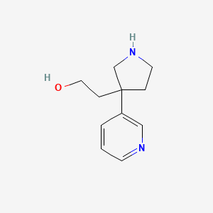 molecular formula C11H16N2O B8331166 3-(Pyrid-3-yl)-3-(2-hydroxyethyl)pyrrolidine 