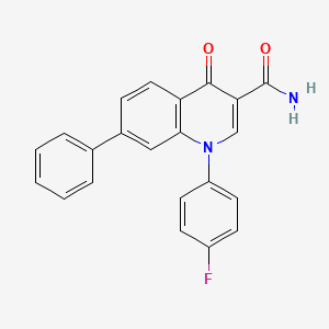1-(4-Fluorophenyl)-4-oxo-7-phenyl-quinoline-3-carboxamide