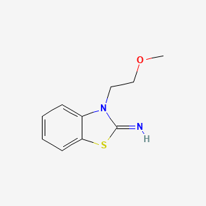 molecular formula C10H12N2OS B8331266 3-(2-Methoxyethyl)-1,3-benzothiazol-2-imine 