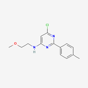 molecular formula C14H16ClN3O B8331354 4-Chloro-6-[2-(methoxy)ethylamino]-2-(4-tolyl)pyrimidine 