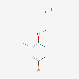 molecular formula C11H15BrO2 B8331382 1-(4-Bromo-2-methylphenoxy)-2-methylpropan-2-ol 