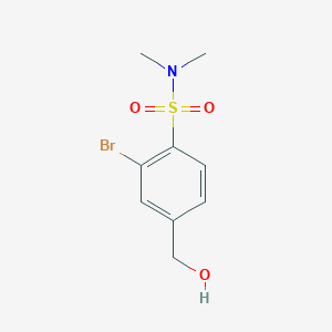 molecular formula C9H12BrNO3S B8331405 3-Bromo4-(N,N-dimethylsulfamoyl)benzyl alcohol 