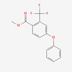 molecular formula C15H11F3O3 B8331407 Methyl 2-(trifluoromethyl)-4-phenoxybenzoate 
