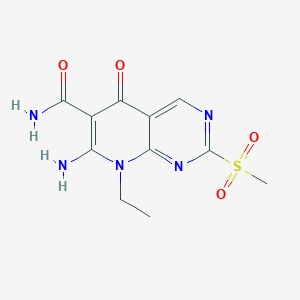 7-Amino-8-ethyl-2-(methylsulfonyl)-5-oxo-5,8-dihydropyrido[2,3-d]pyrimidine-6-carboxamide