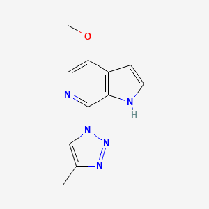 4-methoxy-7-(4-methyl-1H-1,2,3-triazol-1-yl)-1H-pyrrolo[2,3-c]pyridine