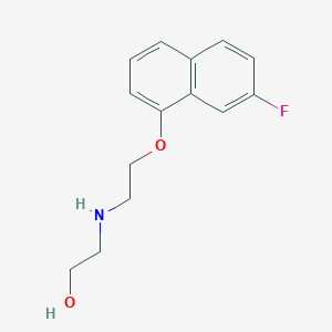 molecular formula C14H16FNO2 B8331486 2-({2-[(7-Fluoronaphthalen-1-yl)oxy]ethyl}amino)ethanol 