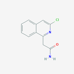 molecular formula C11H9ClN2O B8331500 2-(3-Chloro-isoquinolin-1-yl)acetamide 