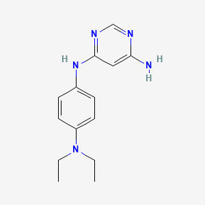 molecular formula C14H19N5 B8331511 N-(4-Diethylamino-phenyl)-pyrimidine-4,6-diamine 