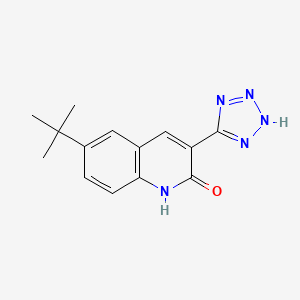 molecular formula C14H15N5O B8331537 6-tert-Butyl-3-tetrazolyl-1,2-dihydroquinolin-2-one 