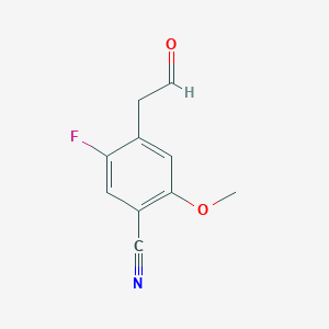 5-Fluoro-2-methoxy-4-(2-oxoethyl)benzonitrile