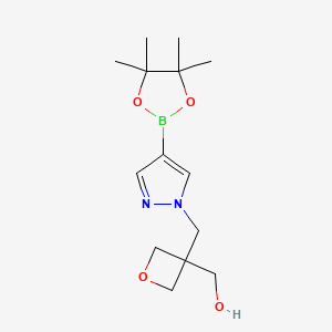 (3-{[4-(tetramethyl-1,3,2-dioxaborolan-2-yl)-1H-pyrazol-1-yl]methyl}oxetan-3-yl)methanol