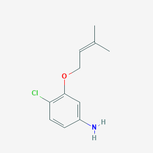 molecular formula C11H14ClNO B8331640 3-(3-Methyl-2-butenyloxy)-4-chloroaniline 
