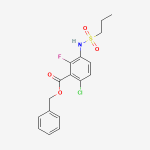 molecular formula C17H17ClFNO4S B8331663 6-Chloro-2-fluoro-(propane-1-sulfonylamino)-benzoic acid benzyl ester CAS No. 918523-47-4