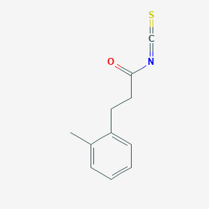 molecular formula C11H11NOS B8331682 3-(2-Methylphenyl)propanoyl isothiocyanate 