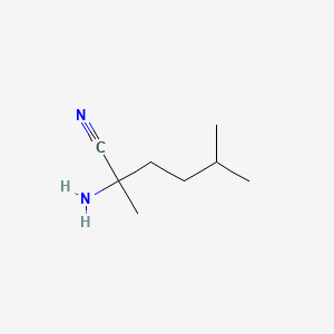 molecular formula C8H16N2 B8331699 2-Amino-2,5-dimethylhexanenitrile 