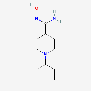 molecular formula C11H23N3O B8331719 1-(1-ethylpropyl)-N-hydroxypiperidine-4-carboxamidine CAS No. 1354641-73-8