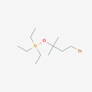 molecular formula C11H25BrOSi B8331733 (4-Bromo-2-methyl-2-butoxy)triethylsilane 