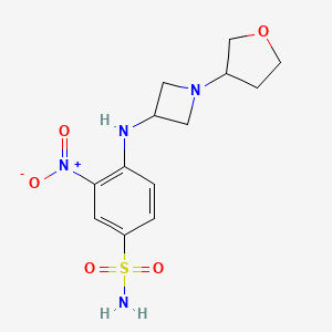 3-Nitro-4-(1-(tetrahydrofuran-3-yl)azetidin-3-ylamino)benzenesulfonamide