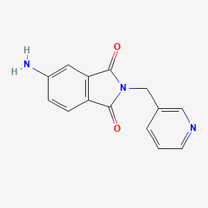 molecular formula C14H11N3O2 B8331861 5-amino-2-(3-pyridylmethyl)-1H-isoindole-1,3 (2H)-dione 