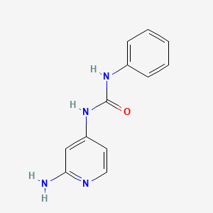 molecular formula C12H12N4O B8331862 N-(2-amino-4-pyridyl)-N'-phenylurea 