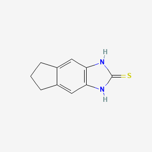 molecular formula C10H10N2S B8331867 1,5,6,7-Tetrahydroindeno(5,6-d)imidazole-2-thiol 