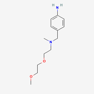 molecular formula C13H22N2O2 B8331899 4-((n-(2-(2-Methoxy-ethoxy)-ethyl)-n-methyl-amino)-methyl)-aniline 